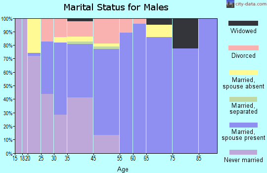 Sky Lake marital status for males