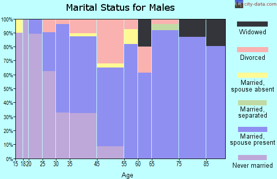 South Gate Ridge marital status for males
