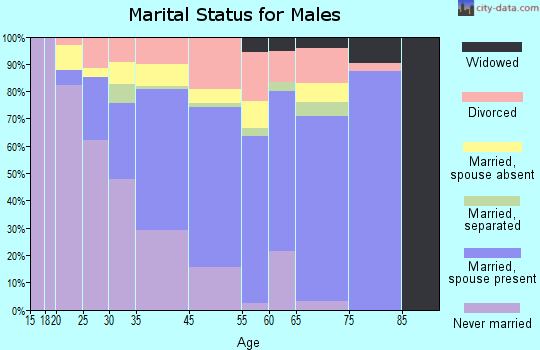 South Miami marital status for males