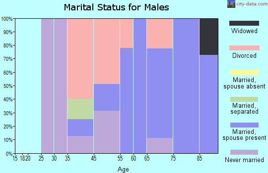South Palm Beach marital status for males