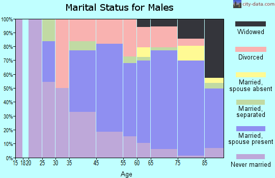South Pasadena marital status for males