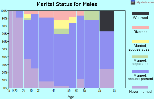 Three Lakes marital status for males