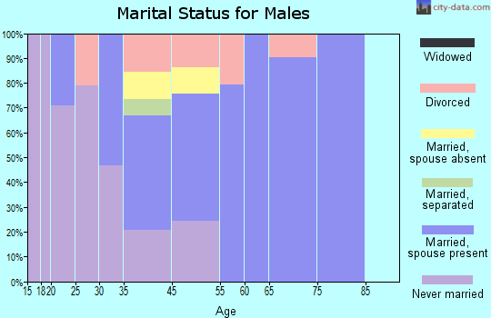 Twin Lakes marital status for males