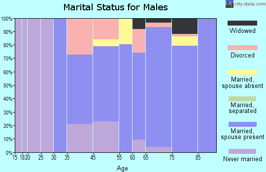 Wabasso Beach marital status for males