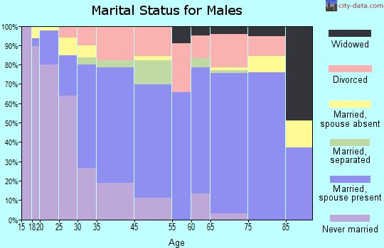 West Miami marital status for males