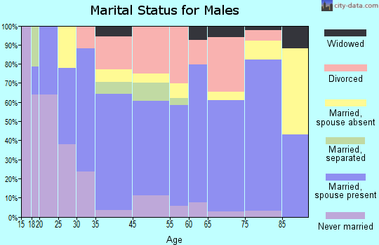 Wildwood marital status for males
