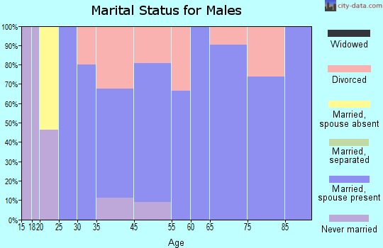 Williston Highlands marital status for males