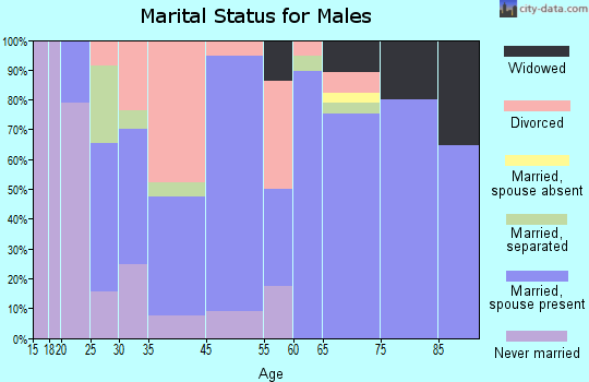 Zephyrhills South marital status for males