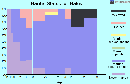 Ball Ground marital status for males