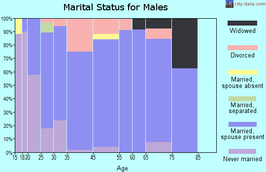 Skyline marital status for males