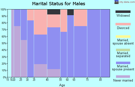 Bowersville marital status for males