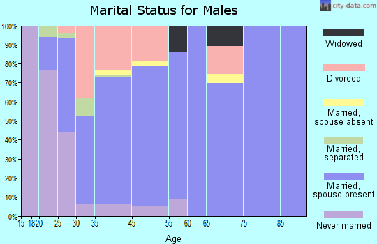 Centerville marital status for males