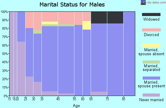 Chattanooga Valley marital status for males