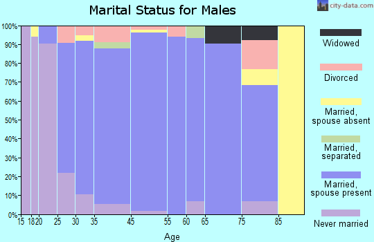 Southside marital status for males