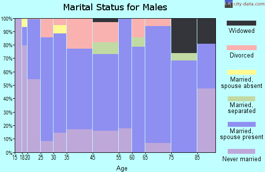 Dallas marital status for males