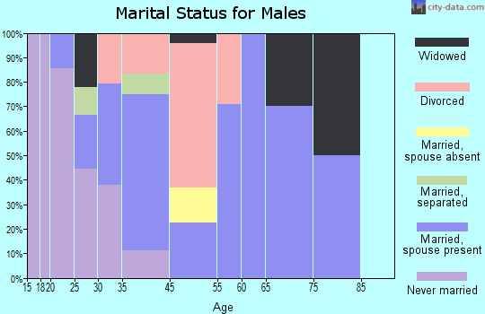 Dawsonville marital status for males