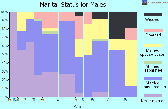 Donalsonville marital status for males
