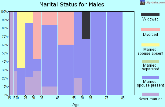 Ellenton marital status for males