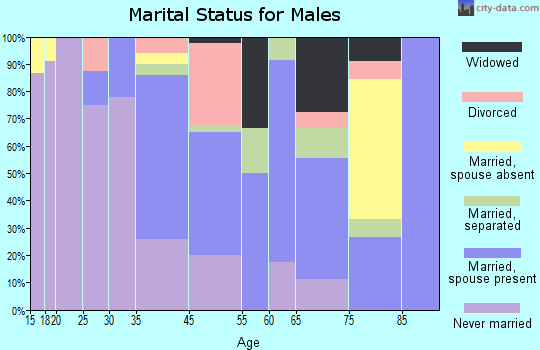 Fort Gaines marital status for males