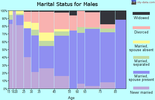 Garden City marital status for males