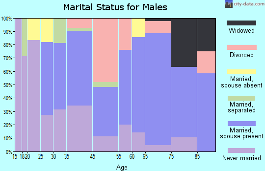 Georgetown marital status for males