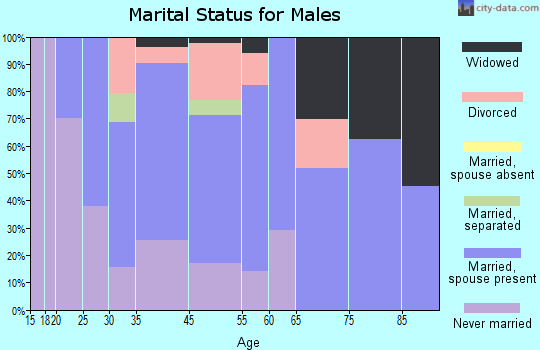 Thomasville marital status for males