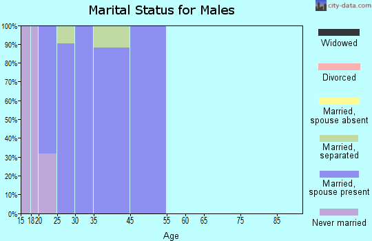 Moody AFB marital status for males