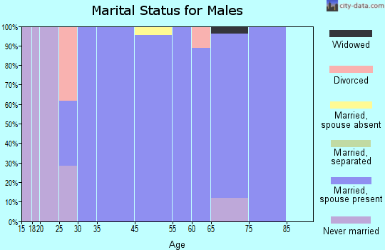 Blue Ridge marital status for males