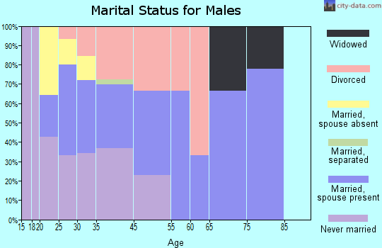 Pine Lake marital status for males