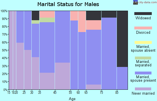 Pine Mountain marital status for males