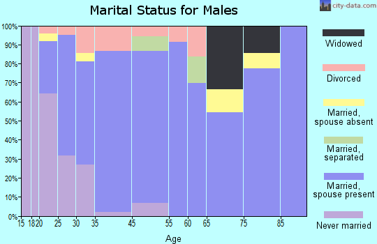 Richmond Hill marital status for males