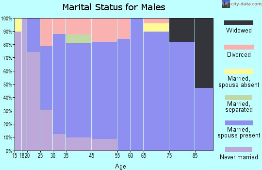 Underwood-Petersville marital status for males
