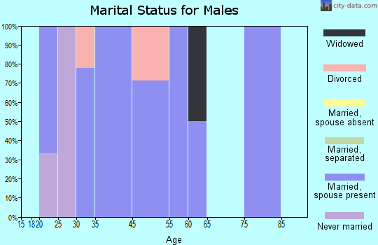 Blue Springs marital status for males