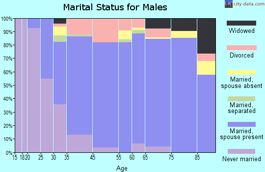 St. Simons marital status for males