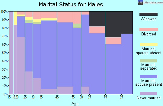 Sugar Hill marital status for males