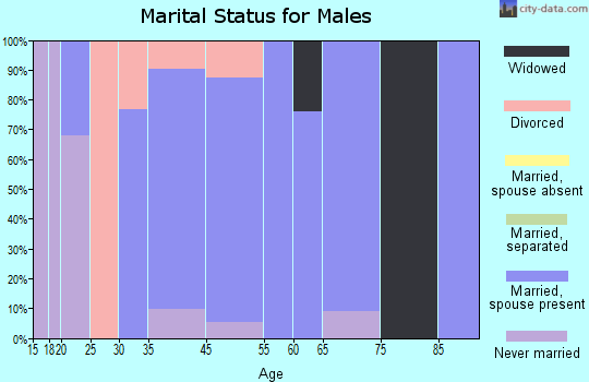 Sunnyside marital status for males