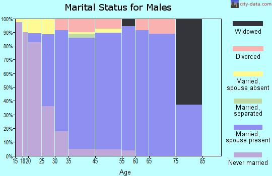 Suwanee marital status for males