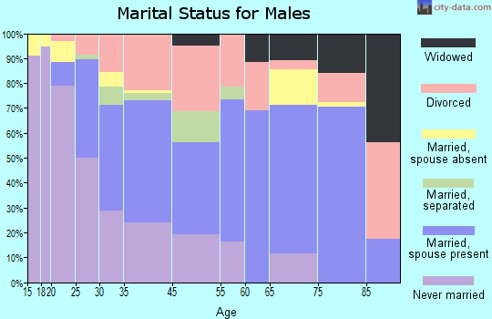 Union City marital status for males