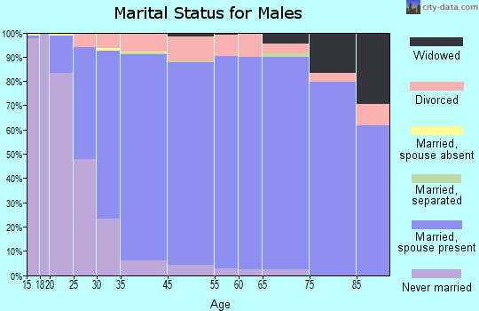 Vestavia Hills Al. Vestavia Hills marital status for males