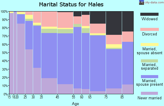 Valdosta marital status for males