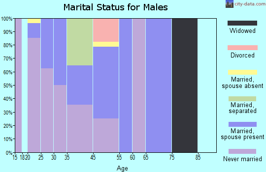 White Plains marital status for males