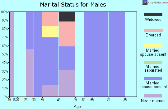 Fern Forest marital status for males