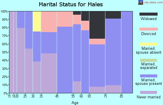 Kahaluu-Keauhou marital status for males