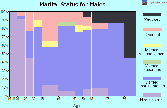 West Blocton marital status for males