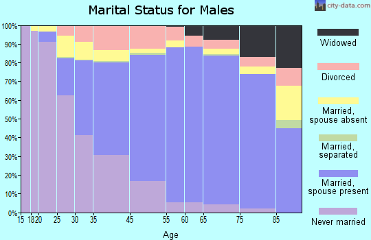 Pearl City marital status for males