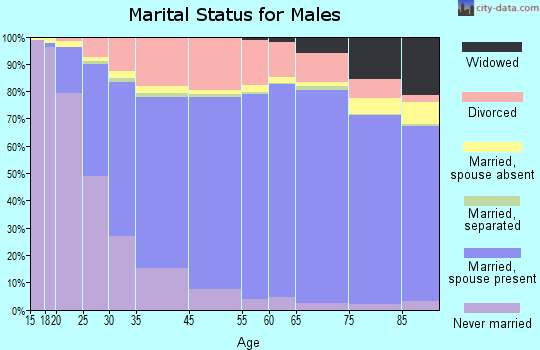 Boise marital status for males