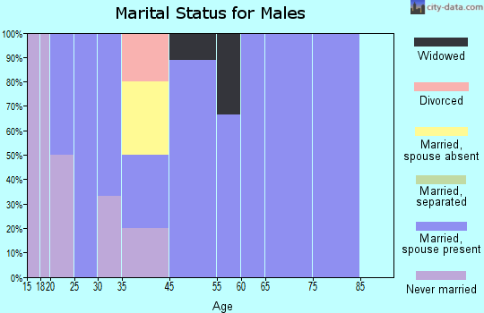 Castleford marital status for males