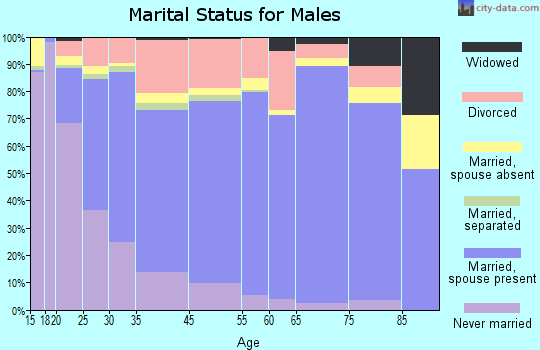 Coeur d'Alene marital status for males