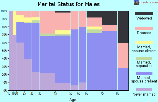 Garden City marital status for males