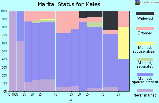 Priest River marital status for males